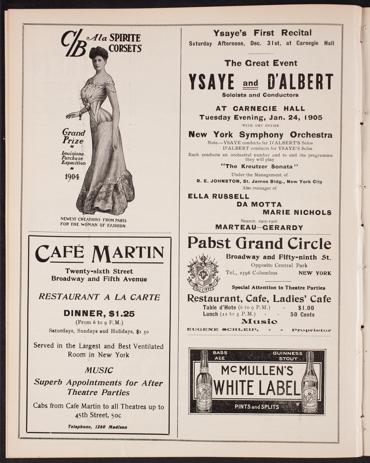 Meeting: Gaelic League of the State of New York, December 18, 1904, program page 8