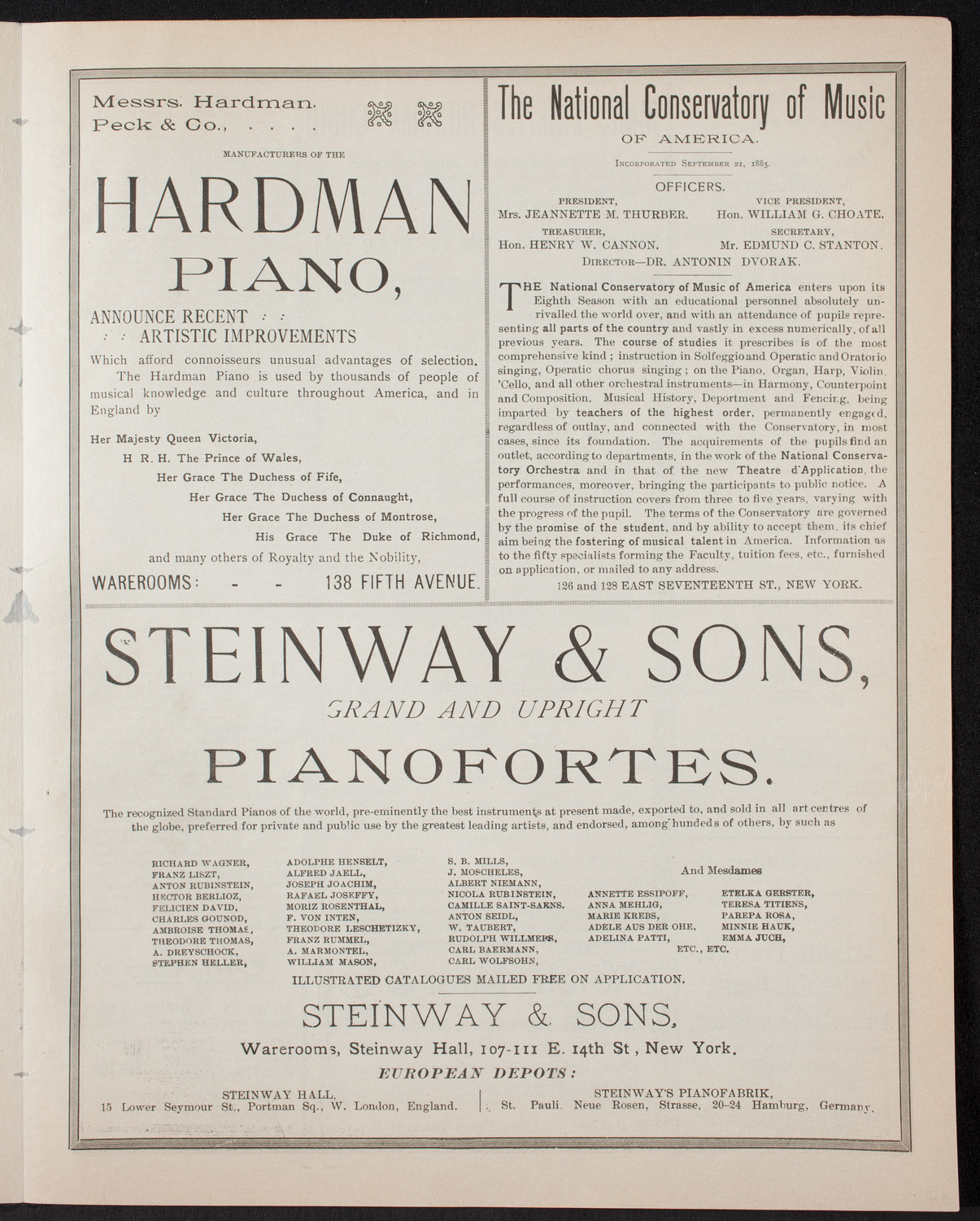 Madame Lineff's Russian Choir, December 21, 1892, program page 5