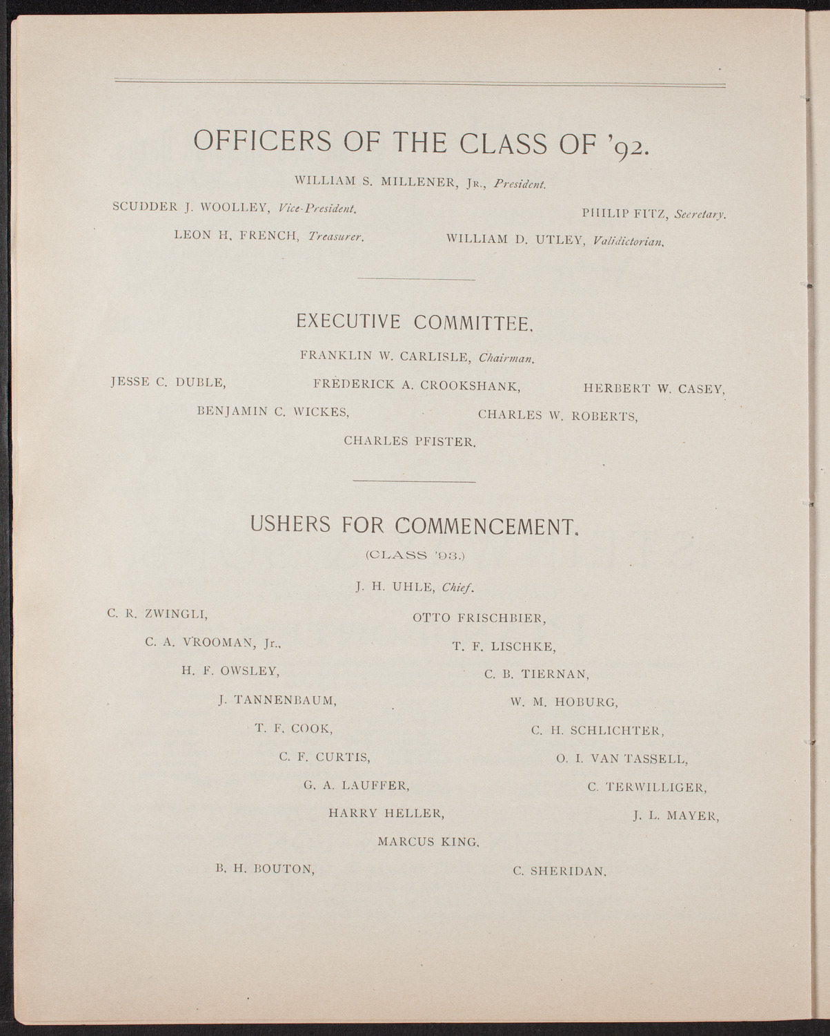 Graduation: College of Pharmacy of the City of New York, May 3, 1892, program page 8