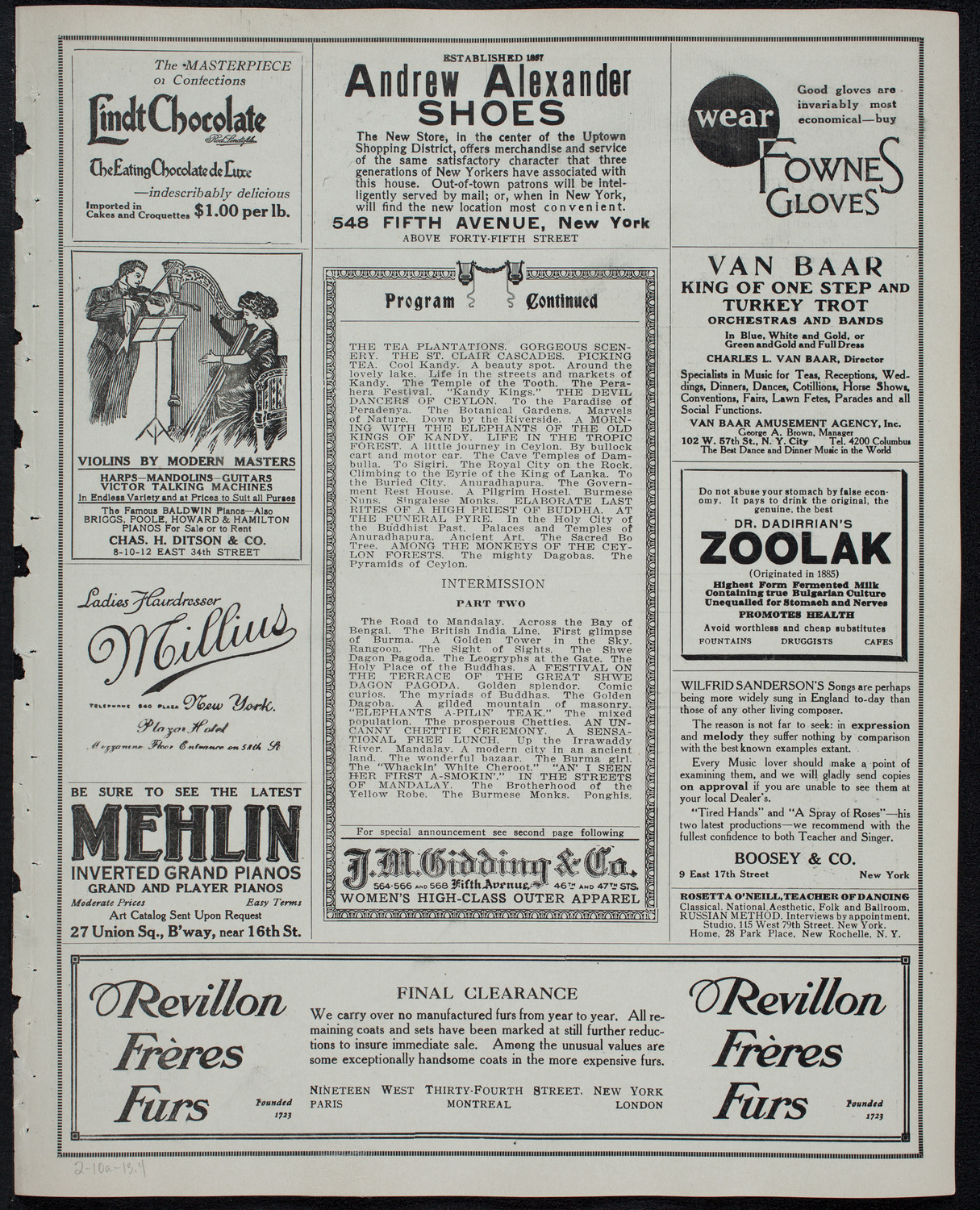 Burton Holmes Travelogue: Burma and Ceylon, February 10, 1913, program page 7