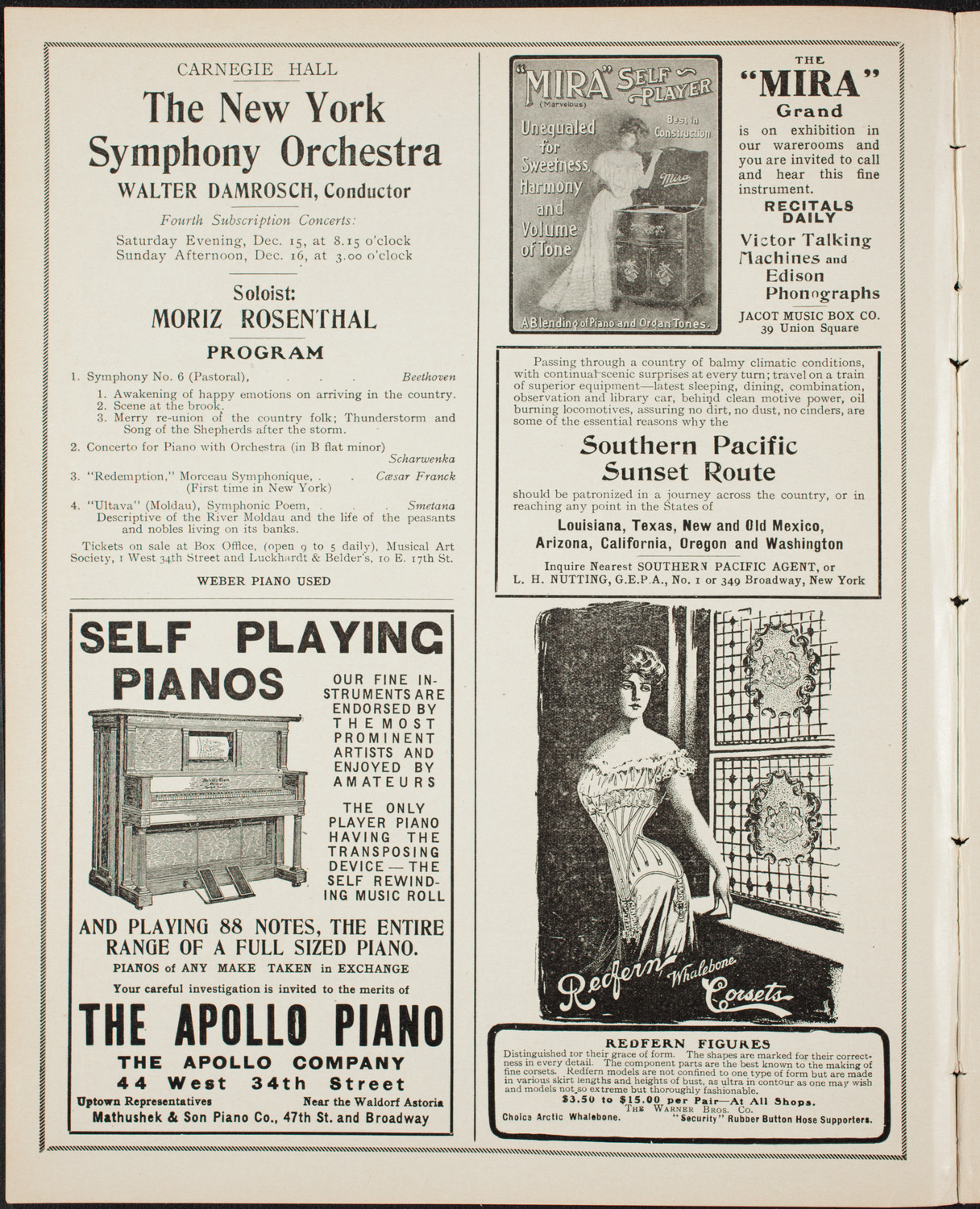 Ernestine Schumann-Heink, Mezzo-Soprano, December 9, 1906, program page 2