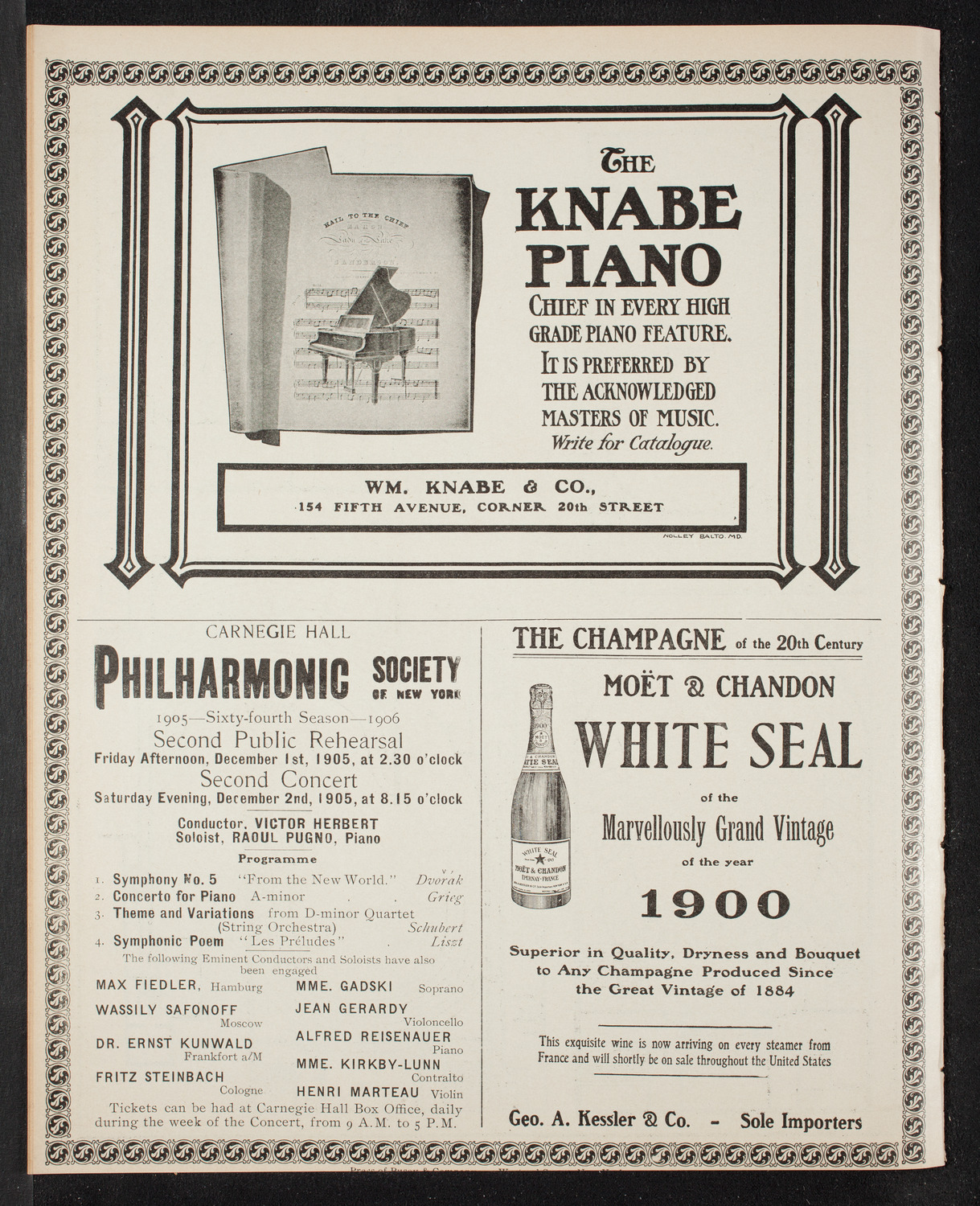 New York Symphony Orchestra, November 14, 1905, program page 12