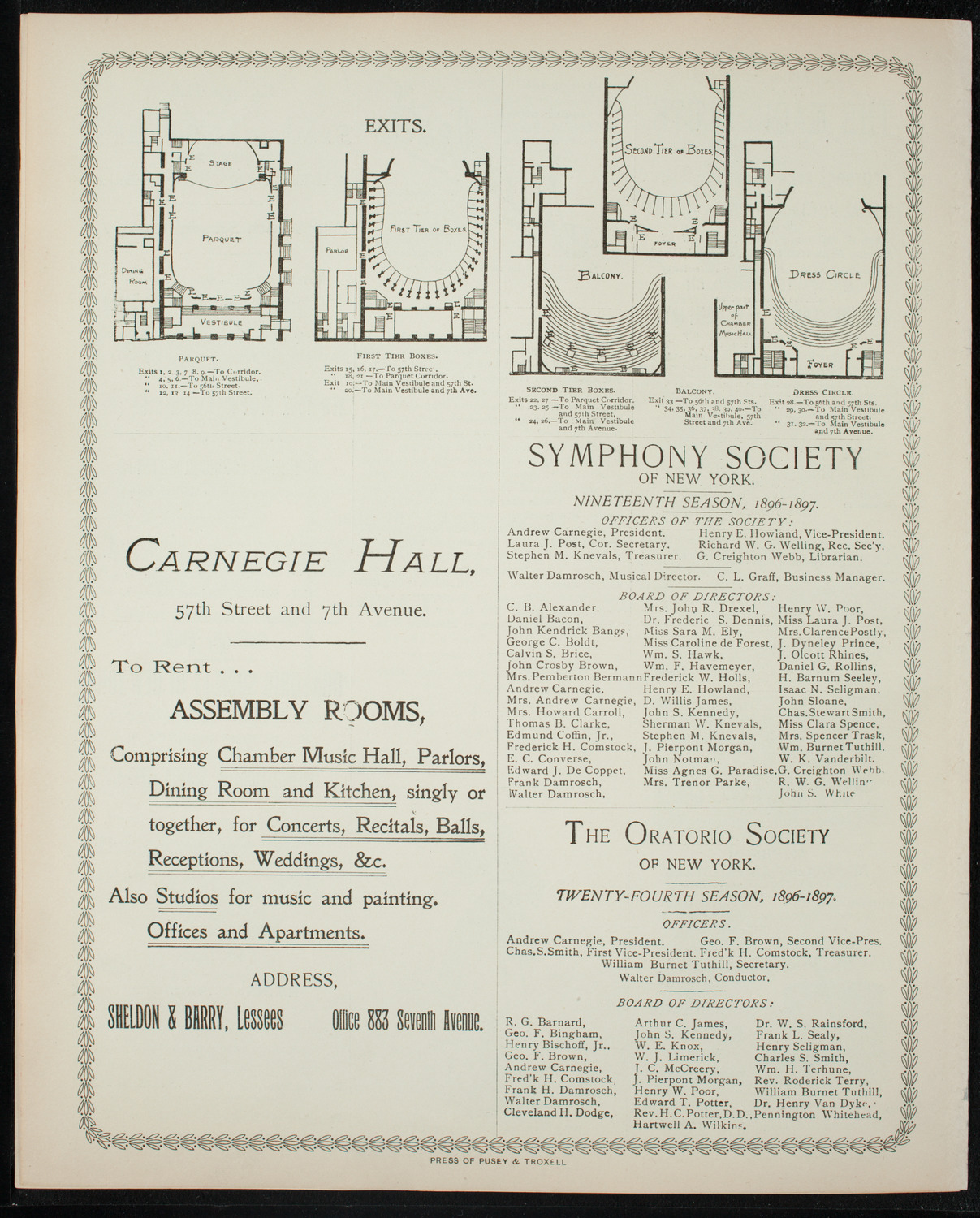 New York Banks' Glee Club, February 23, 1897, program page 8