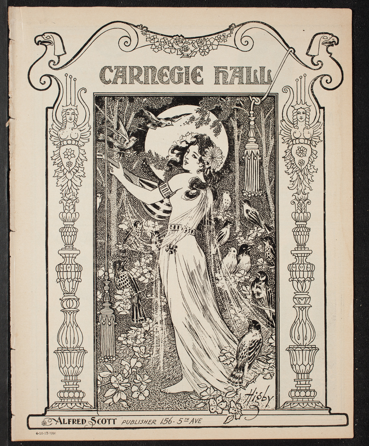 George Hamlin, Tenor, October 17, 1909, program page 1