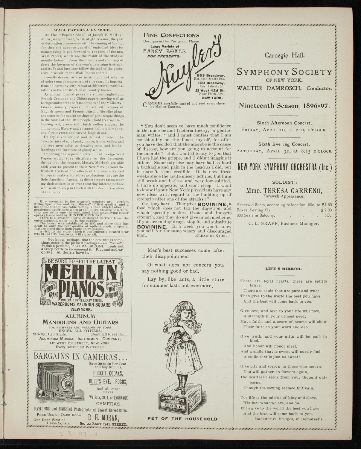 Mendelssohn Glee Club, March 30, 1897, program page 7