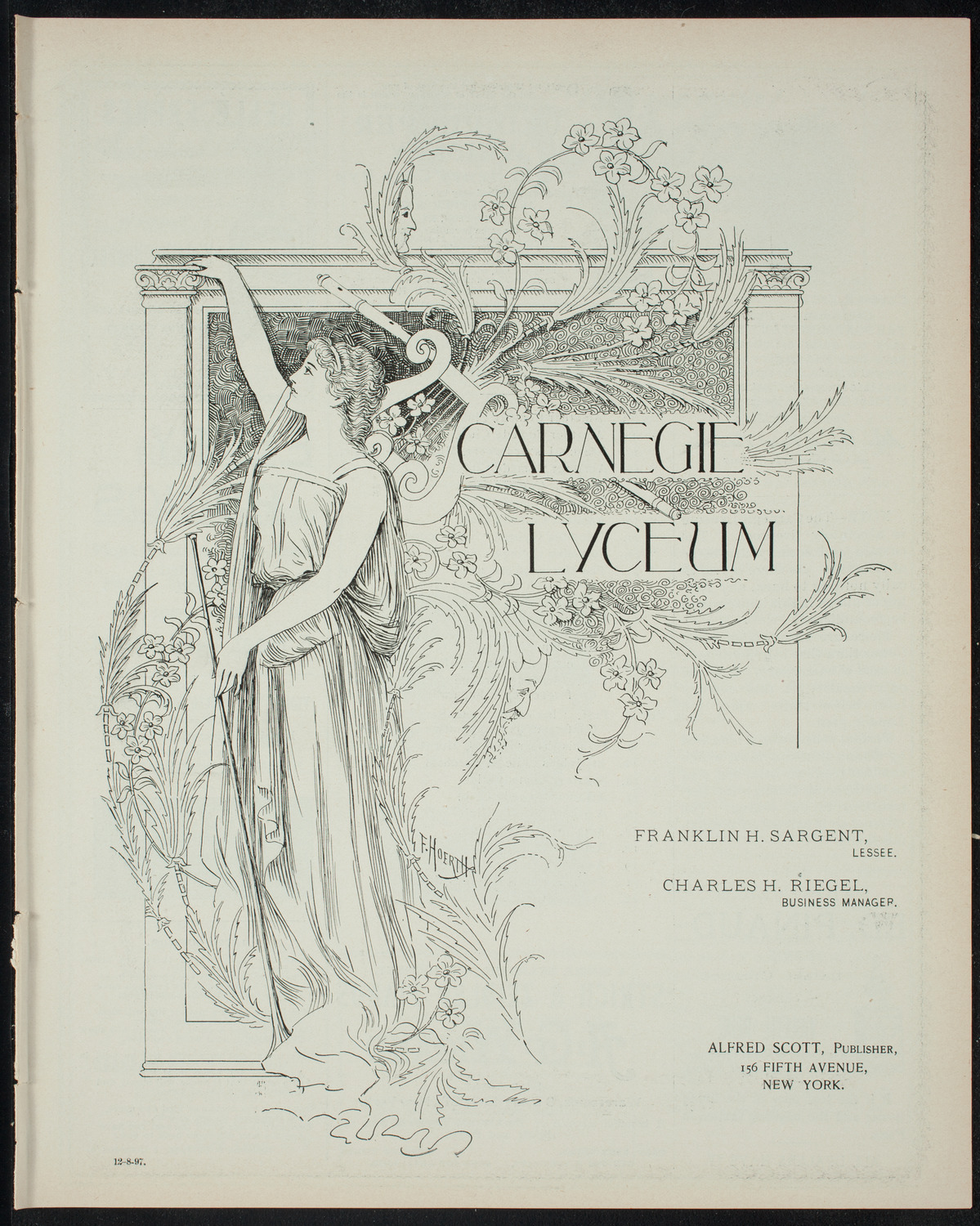 Jessie Shay/ American Symphony Orchestra, December 8, 1897, program page 1