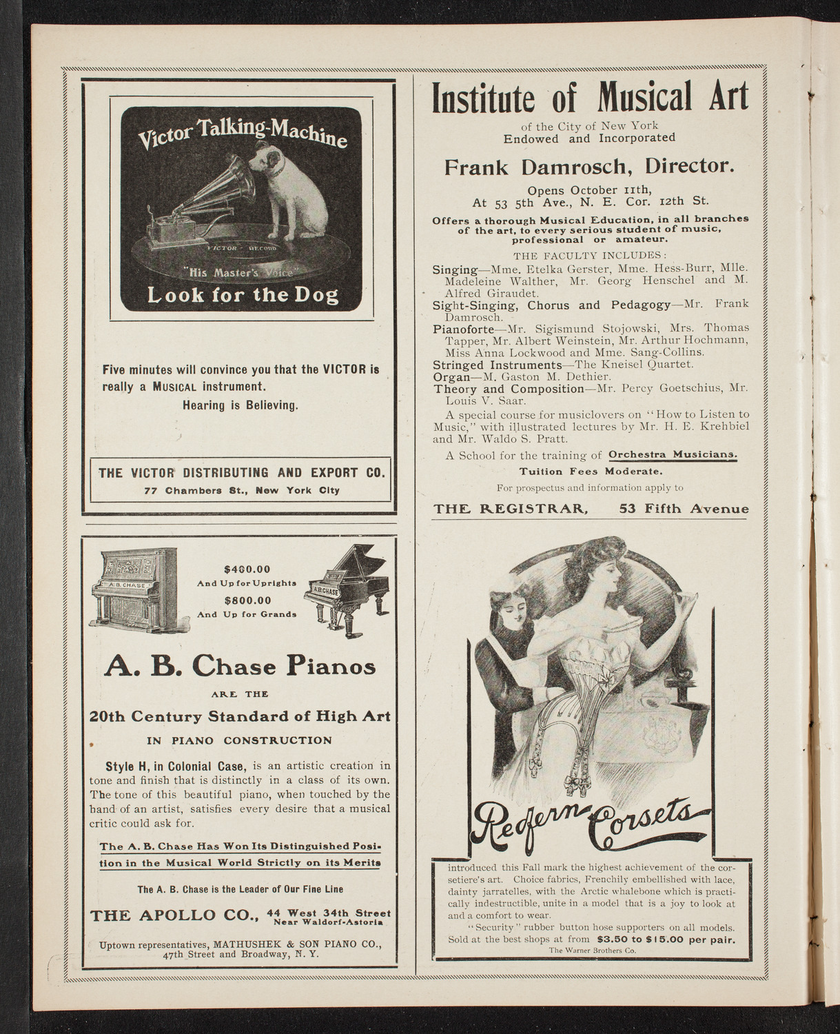 Benefit: Masonic Sanatorium for Consumptives, October 29, 1905, program page 2