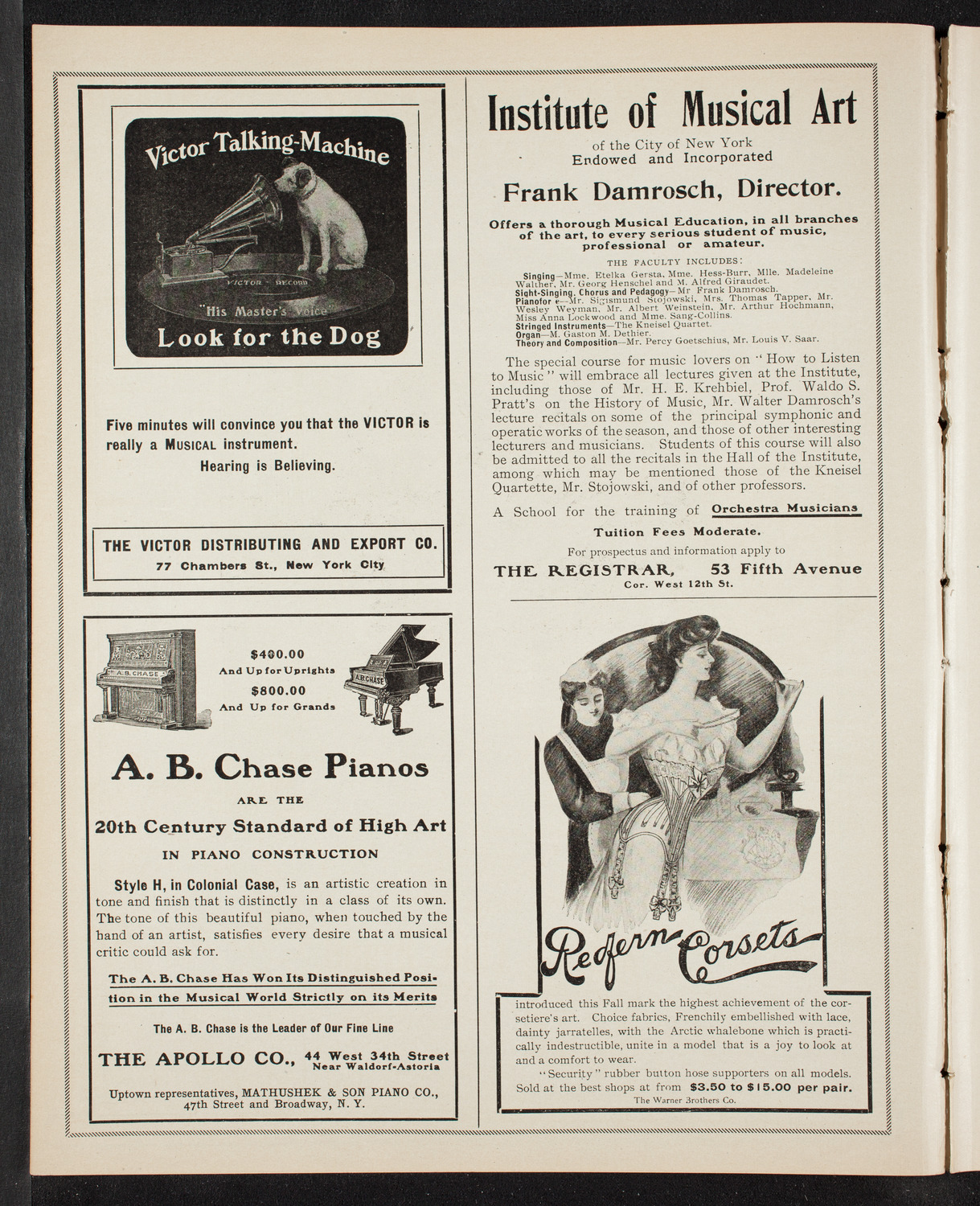 Boston Symphony Orchestra, November 9, 1905, program page 2