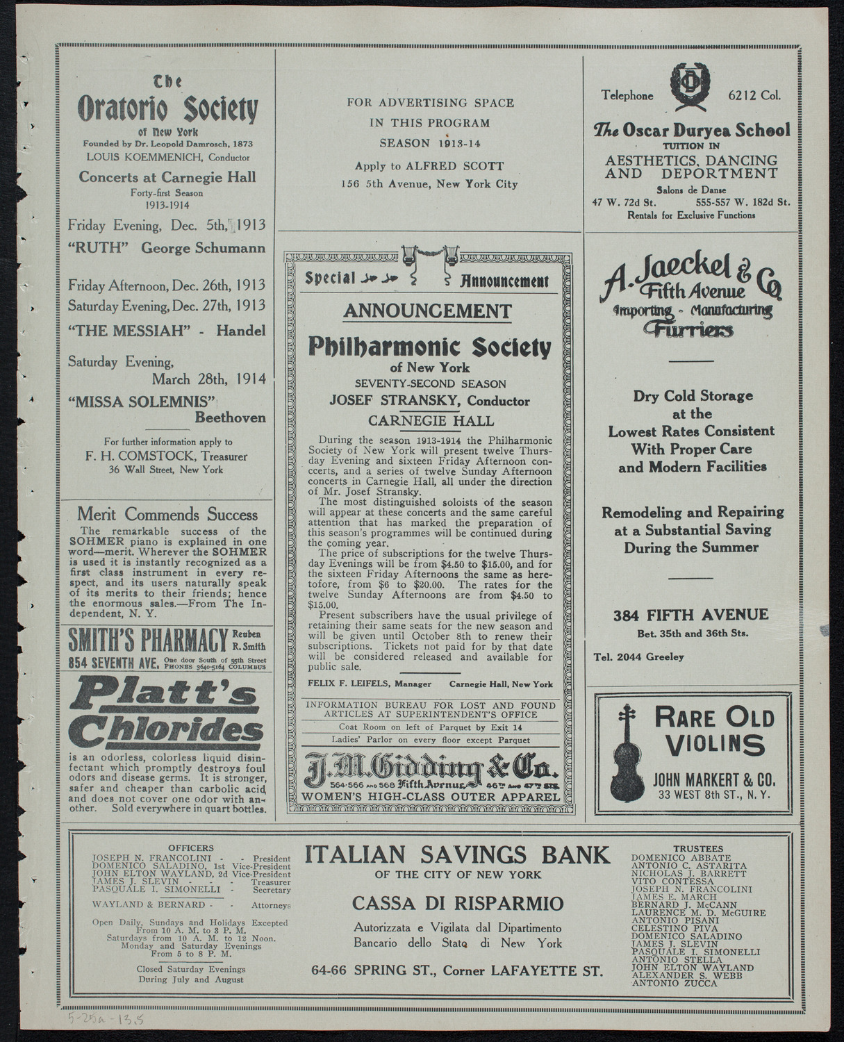 Memorial: Samuel Sullivan Cox, May 25, 1913, program page 9