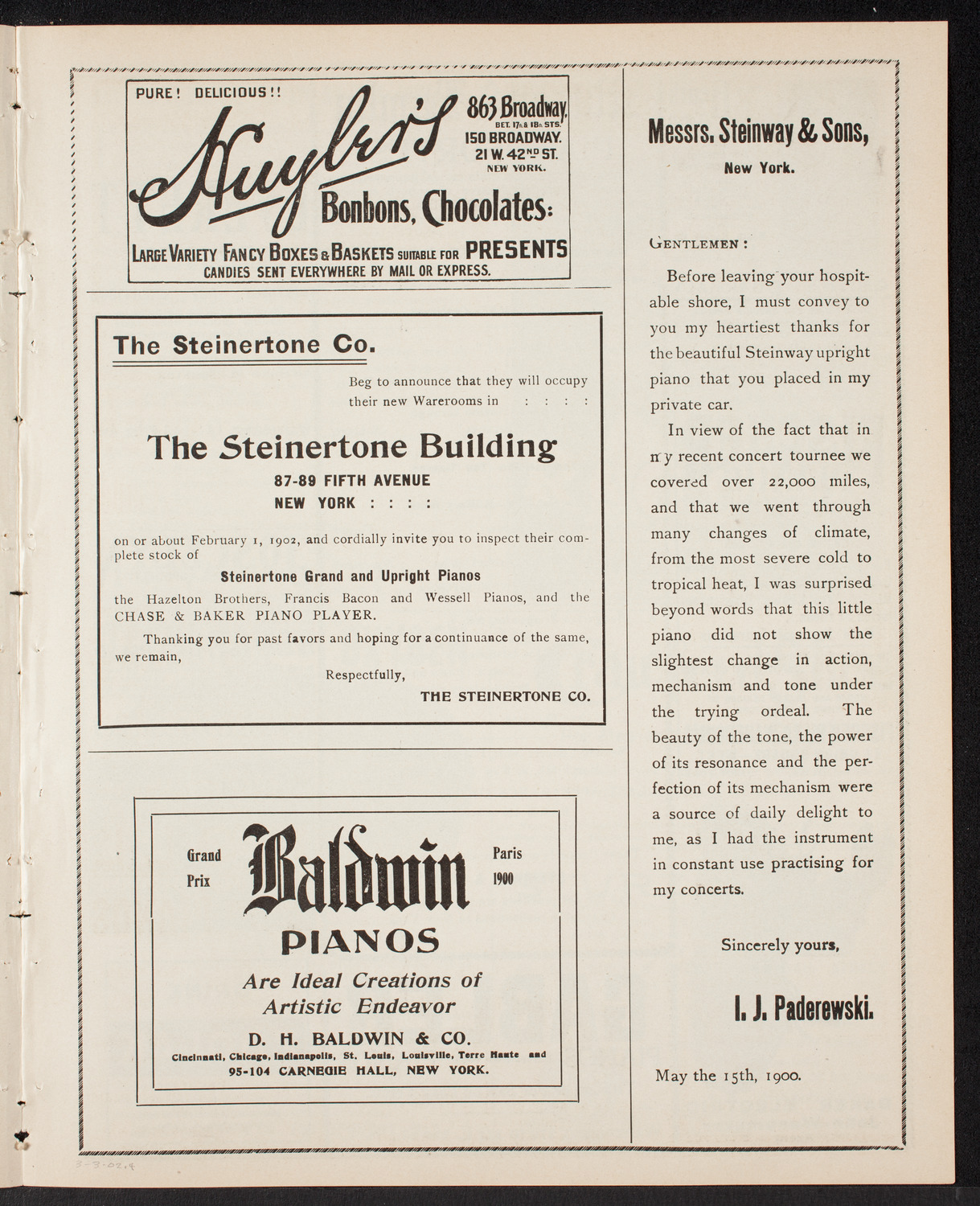 Charity Concert by Orchestra of the Second Imperial Sailors' Division, March 3, 1902, program page 7