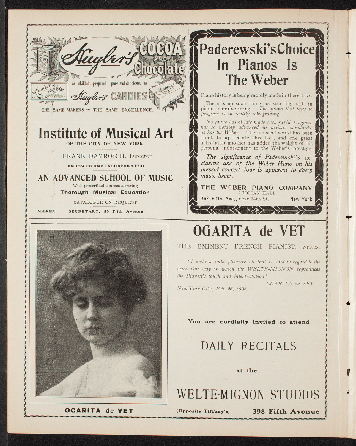 Oratorio Society of New York, April 16, 1908, program page 6