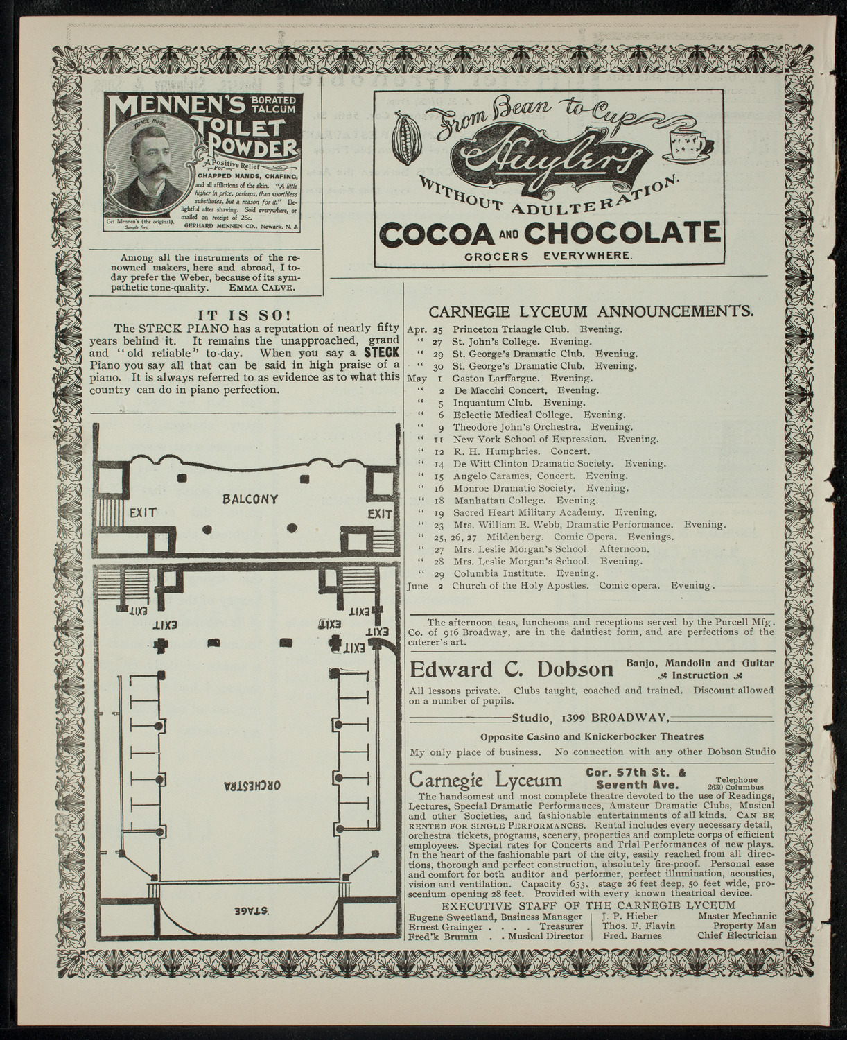 Soirée de l'Alliance Française, April 24, 1903, program page 4