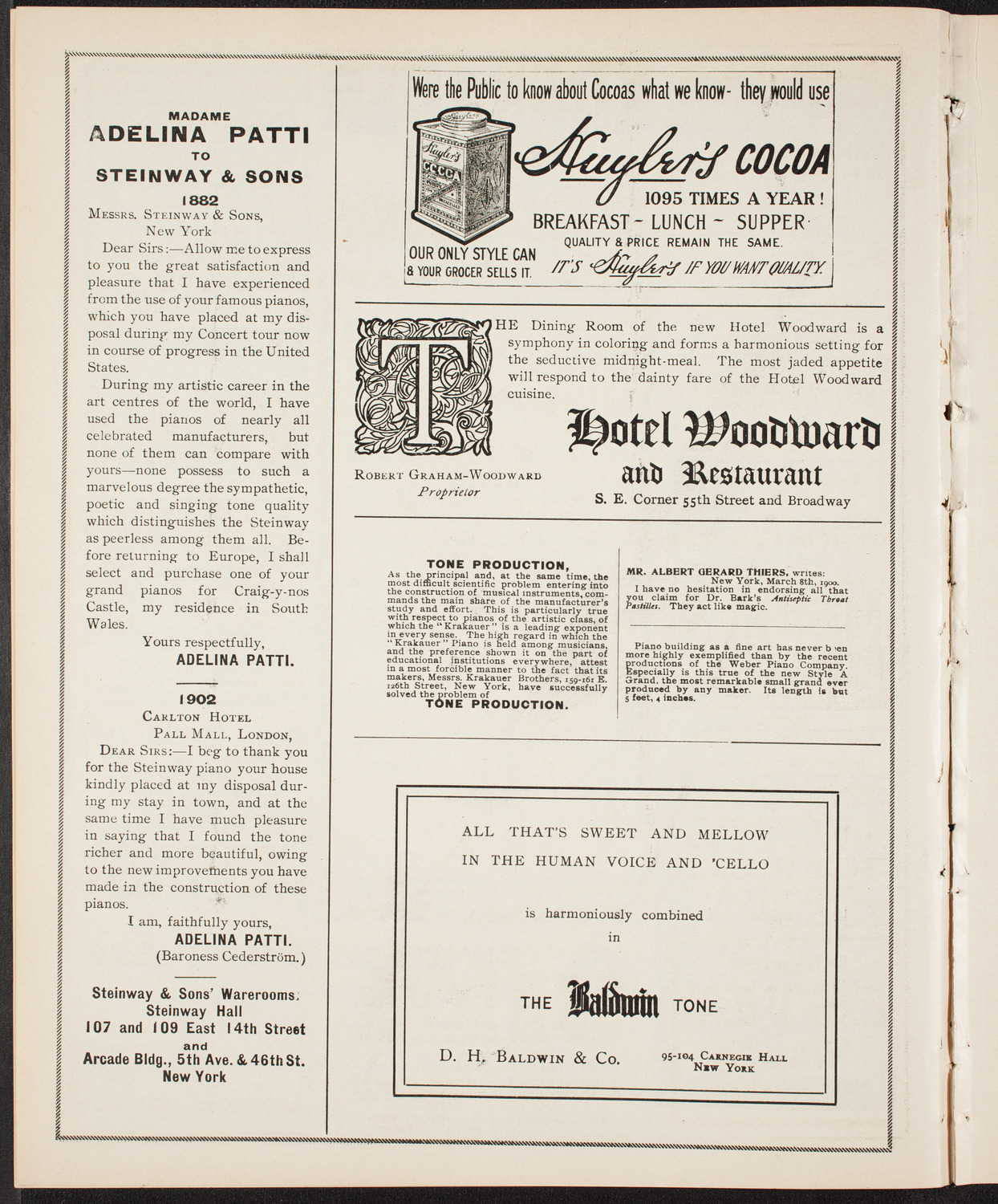 Susan Metcalfe, Soprano, David Bispham, Baritone, Jacques Thibaud, Violin, Pablo Casals, Cello, and Felix Weingartner, Piano, February 15, 1904, program page 4