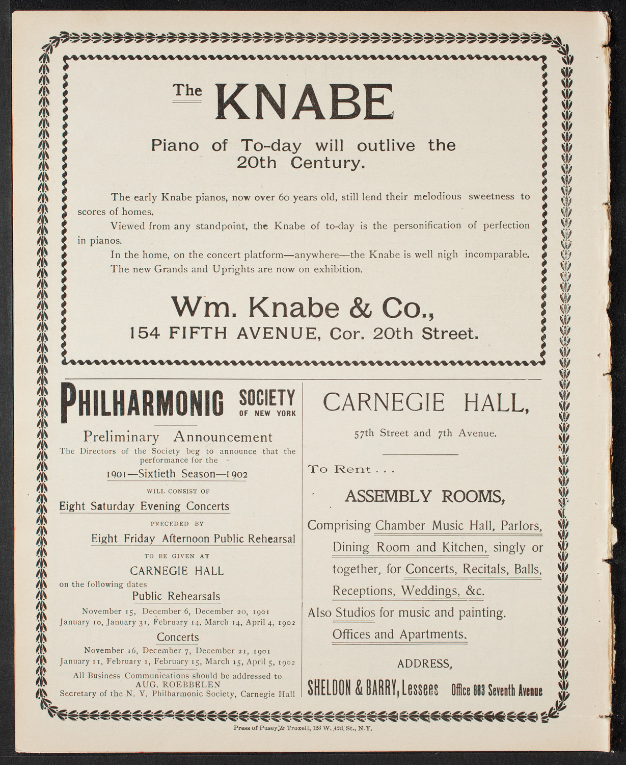 Graduation: College of the City of New York, June 19, 1901, program page 8