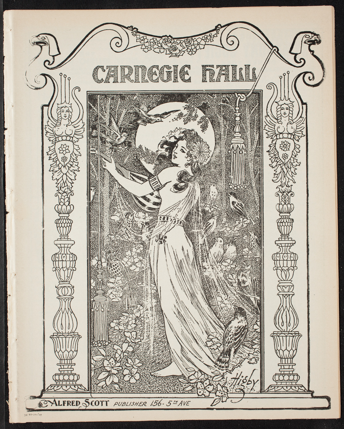 Benefit: German Hospital and Dispensary, November 27, 1907, program page 1