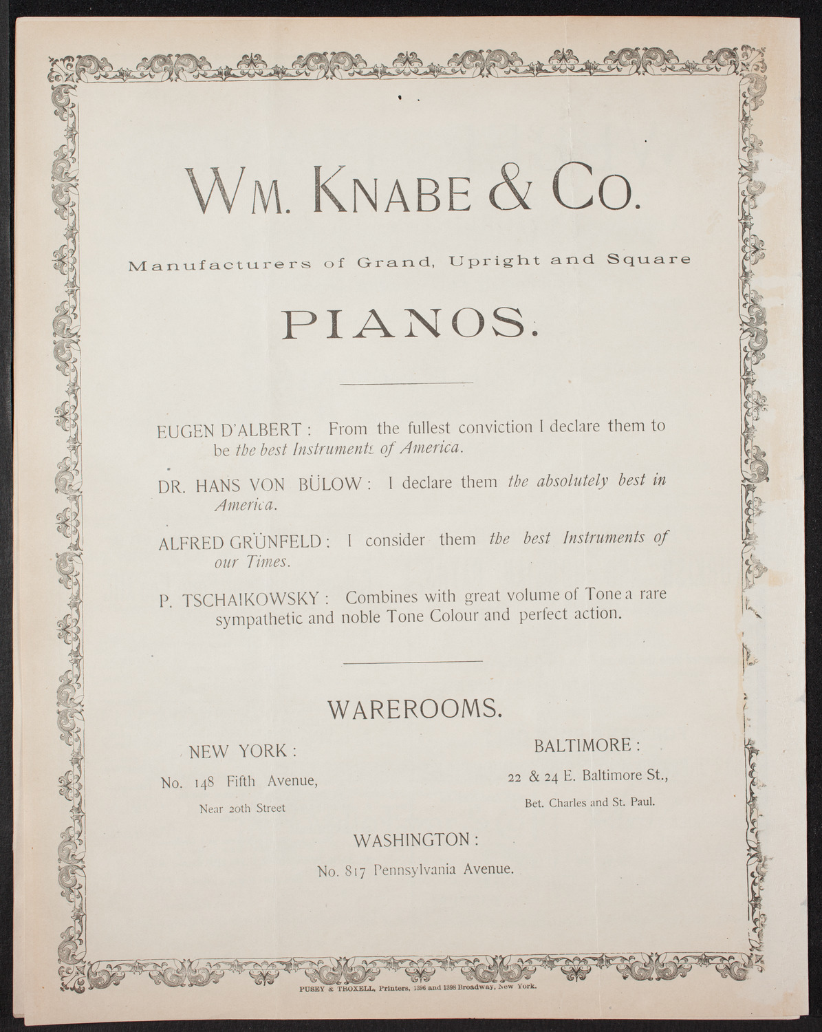 New York Symphony Orchestra, February 4, 1893, program page 8