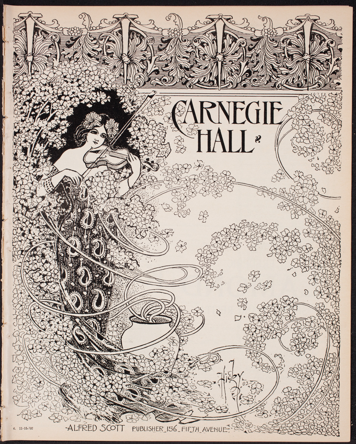 New York Philharmonic, November 15, 1902, program page 1
