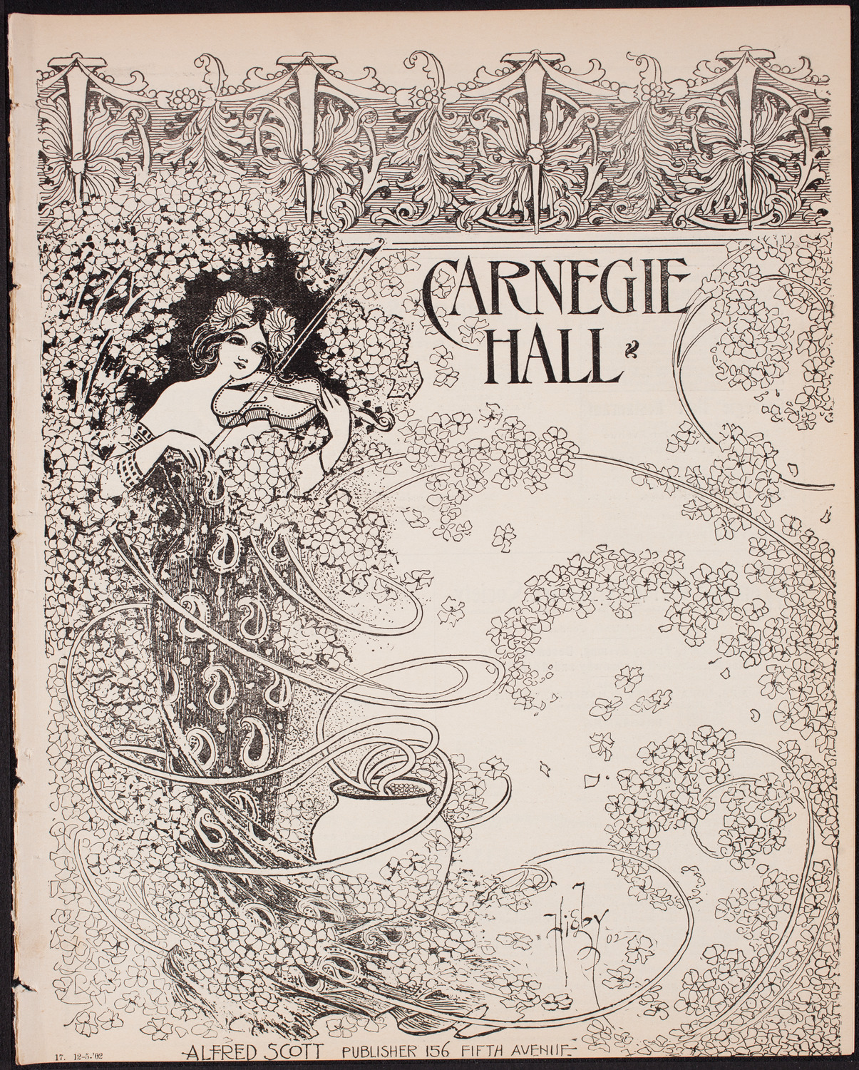 New York Philharmonic, December 5, 1902, program page 1