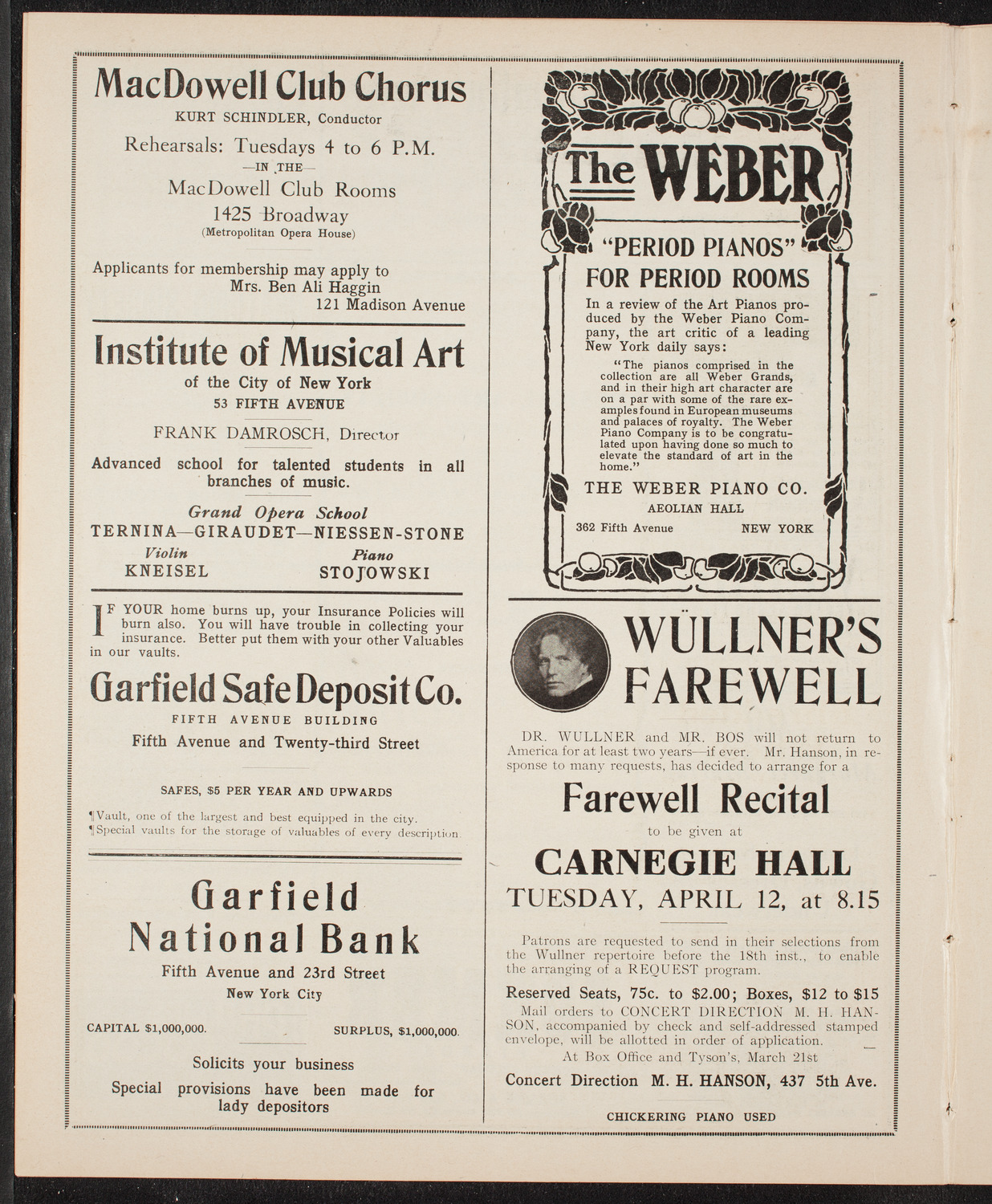 Musical Art Society of New York, March 17, 1910, program page 6