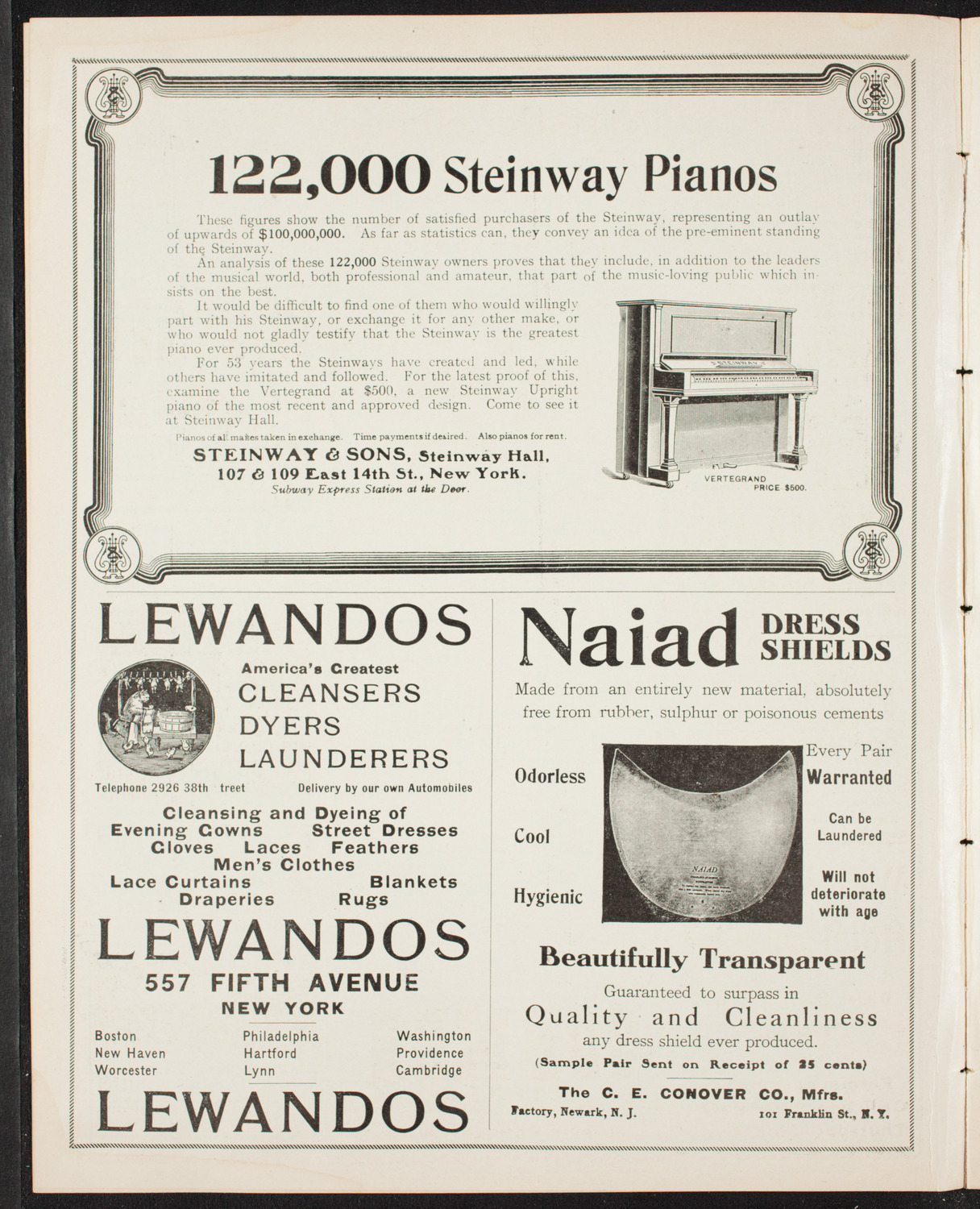 New York Philharmonic, April 5, 1907, program page 4