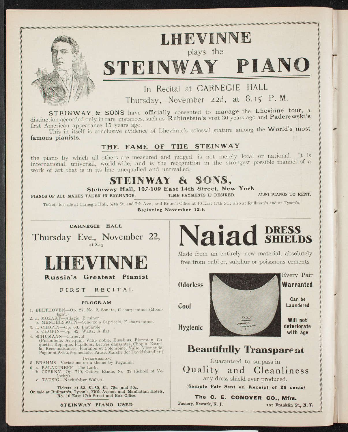 New York Symphony Orchestra, November 3, 1906, program page 4