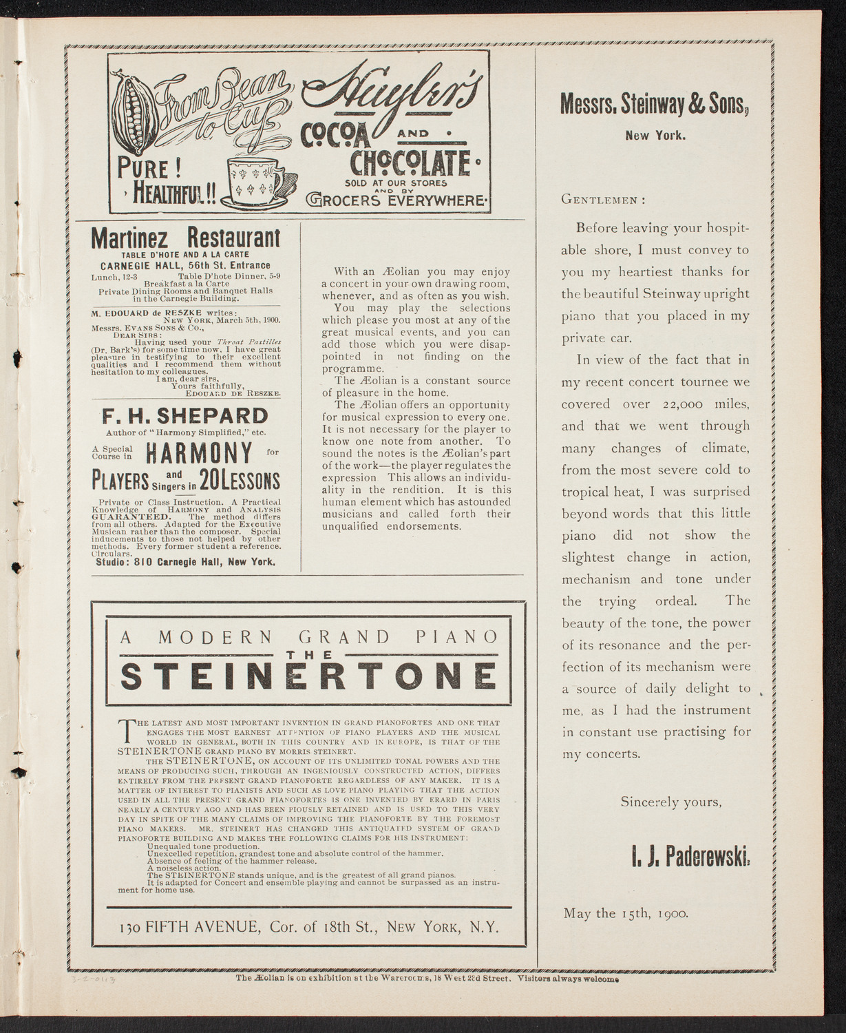 Symphony Concert for Young People, March 2, 1901, program page 5