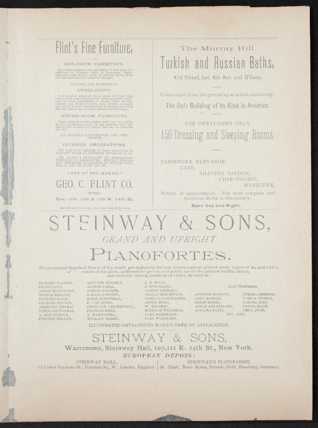 Lecture-Recital by Thora Bjorn, May 19, 1892, program page 3