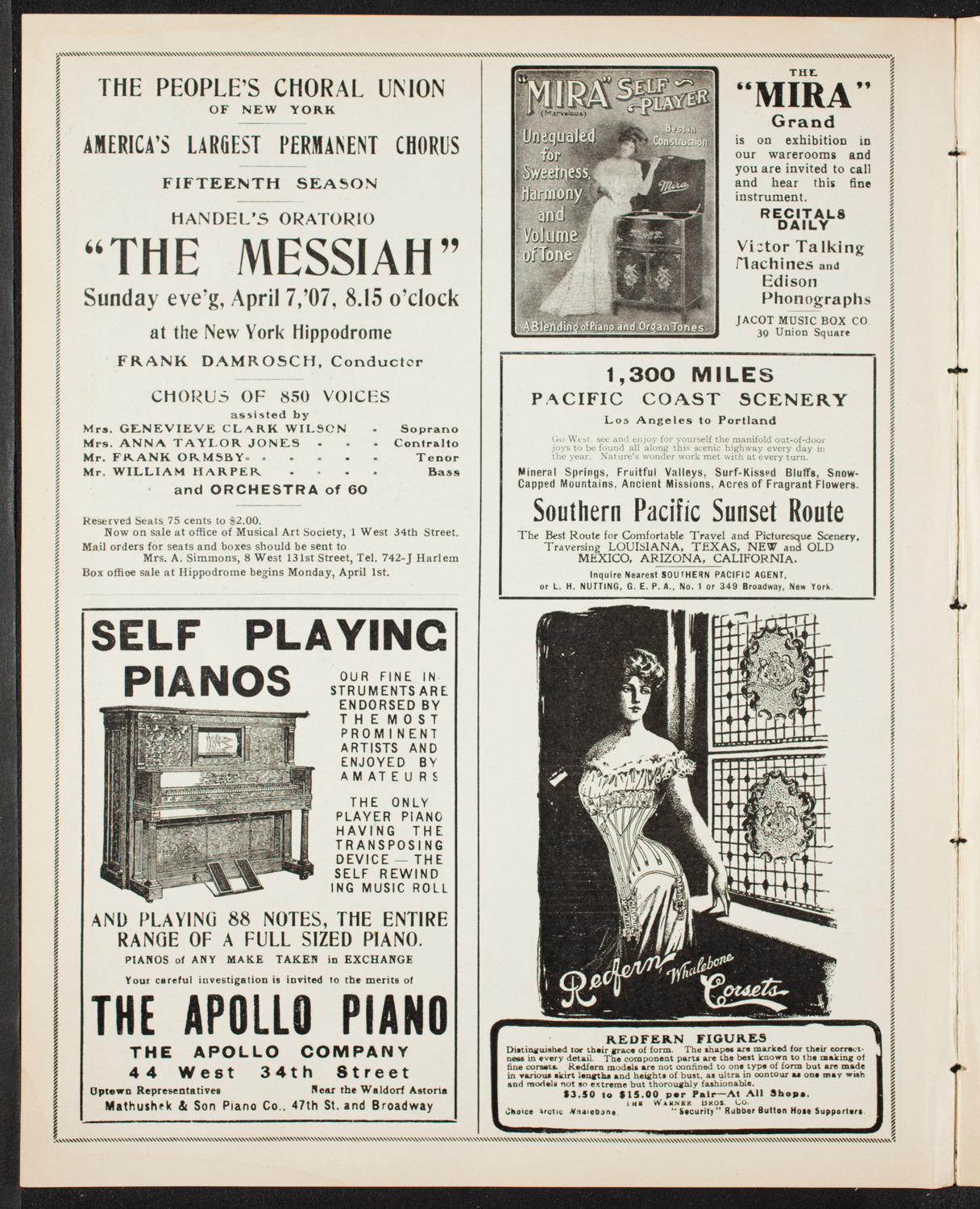 Paul Hartmann's "St. Peter", April 3, 1907, program page 2