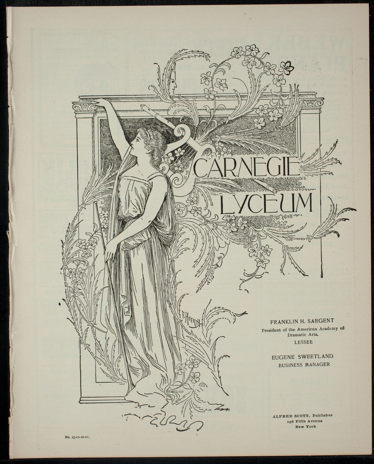 Columbia Sophomore Dramatic Association: The 1904 Sophomore Show, December 19, 1901, program page 1