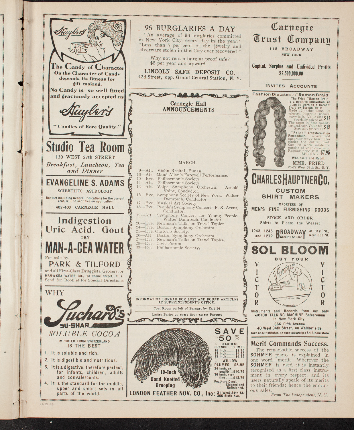 Clan-na-Gael Emmet Celebration, March 6, 1910, program page 3