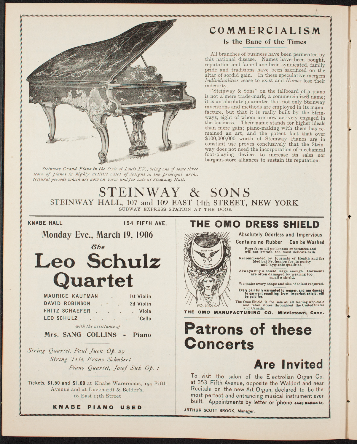 New York Symphony Orchestra, March 4, 1906, program page 4