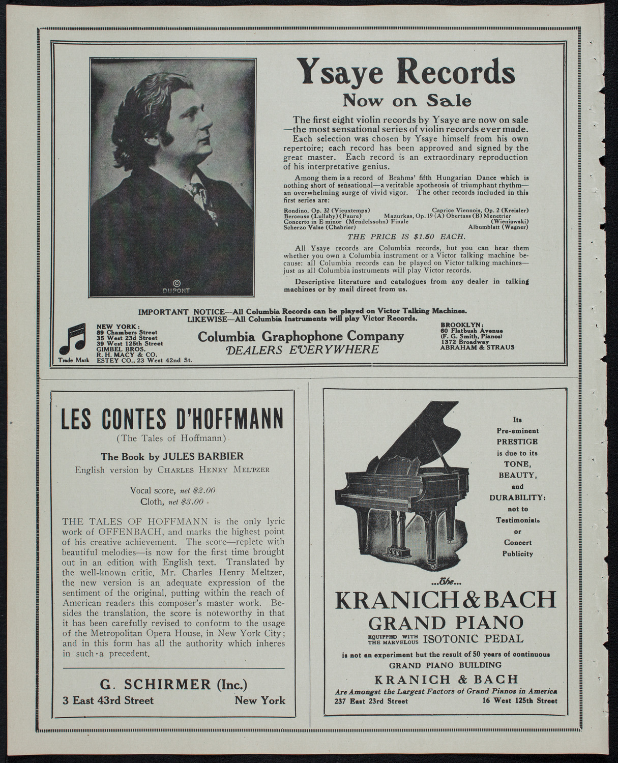 Columbia University Festival Chorus, April 16, 1913, program page 6