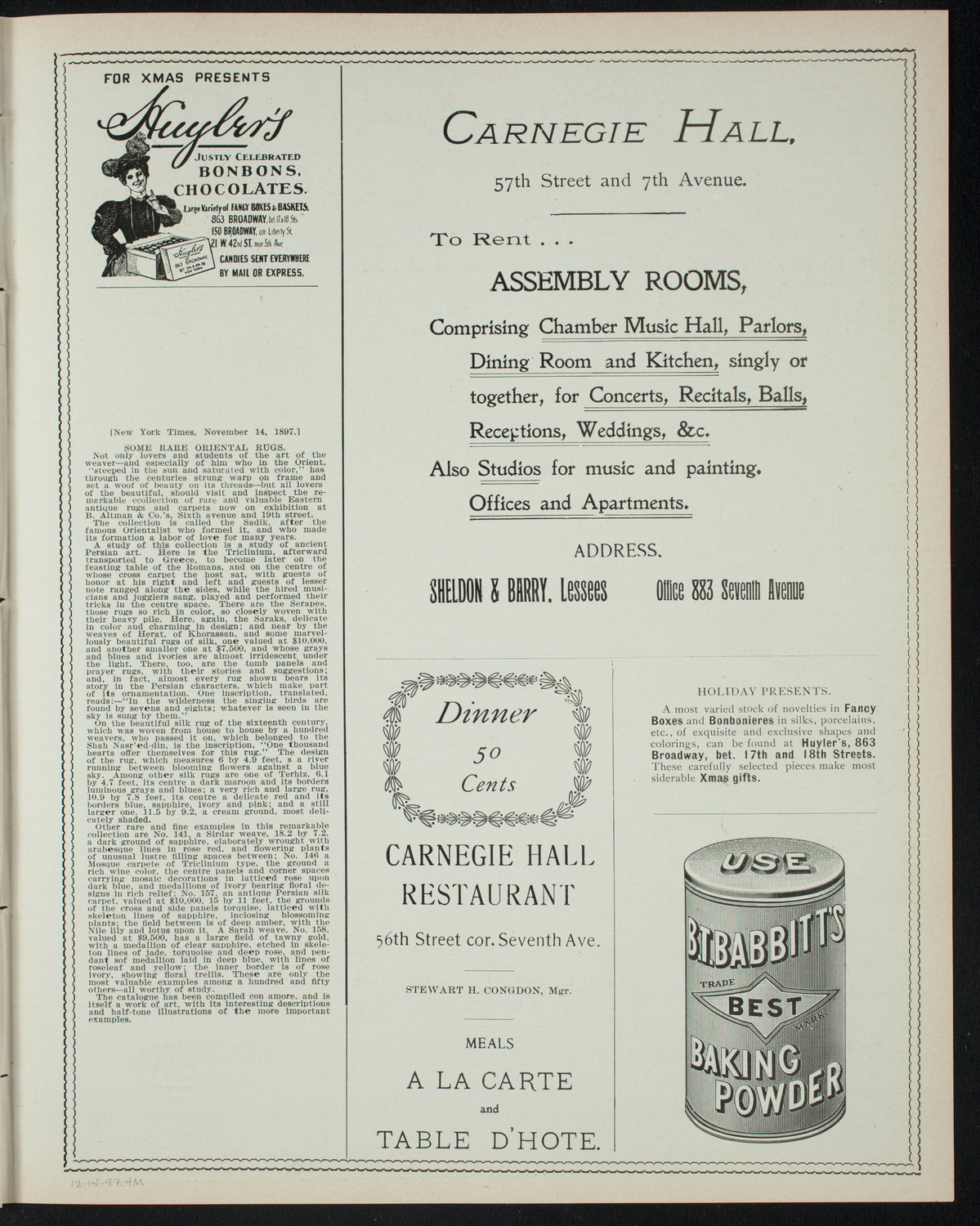 Powers-Mannes Wednesday Morning Musicale, December 15, 1897, program page 7