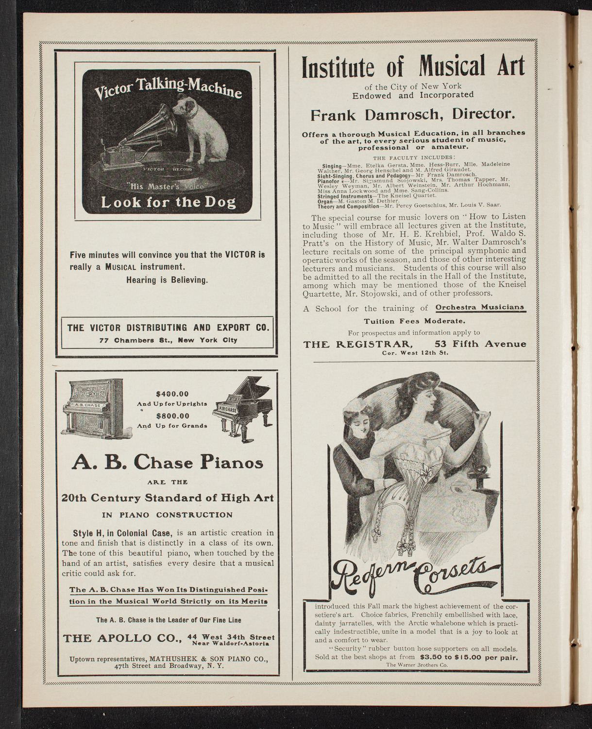 Boston Symphony Orchestra, November 11, 1905, program page 2