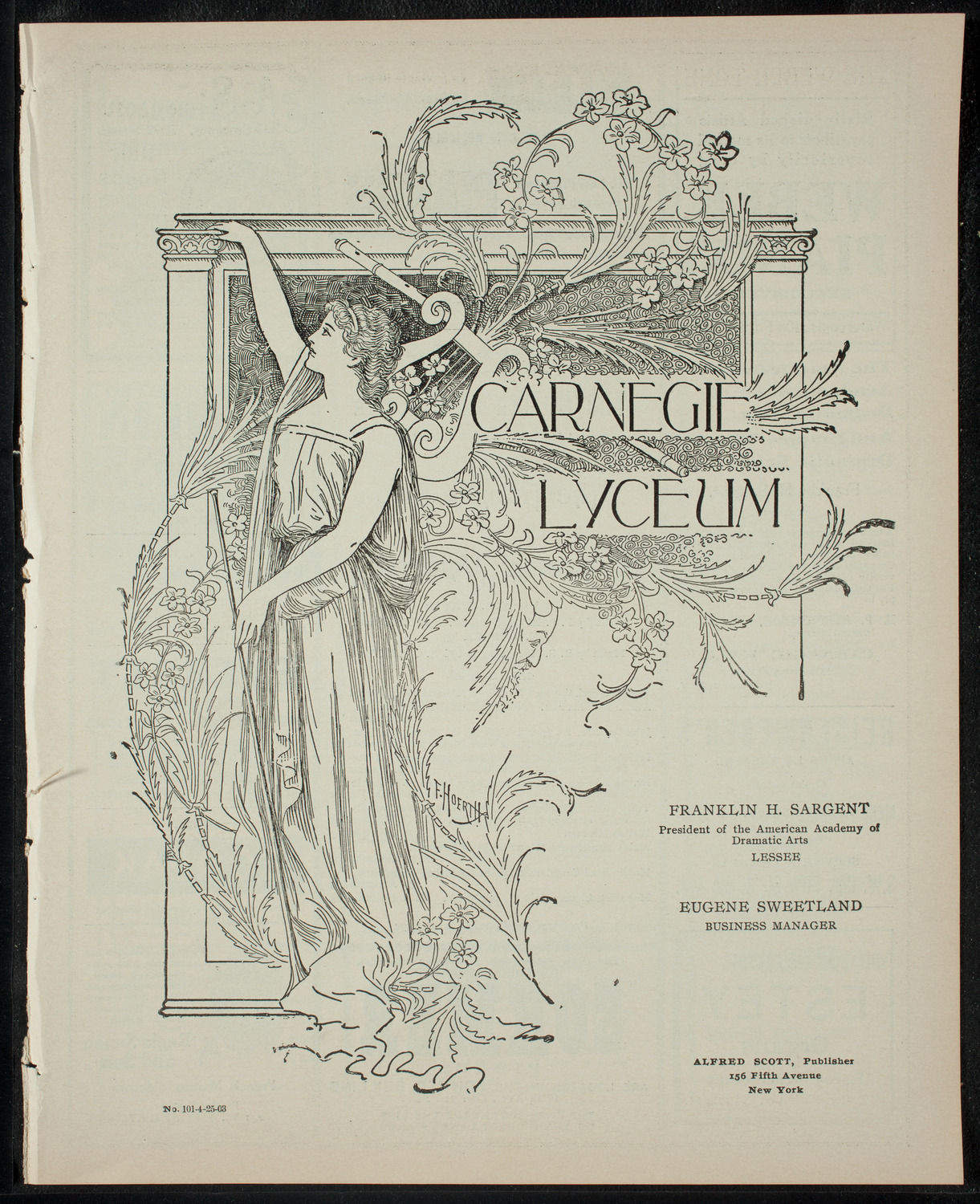 The Triangle Club of Princeton University, April 25, 1903, program page 1