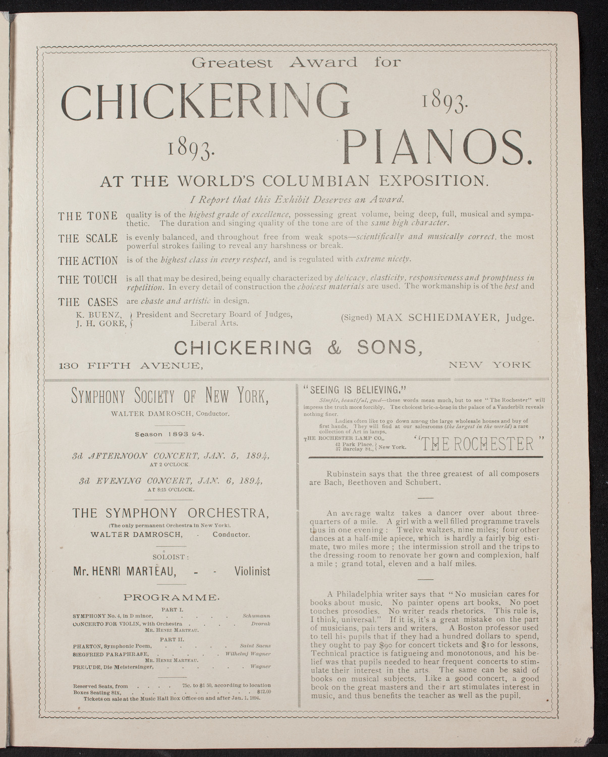 Boston Symphony Orchestra, December 14, 1893, program page 7