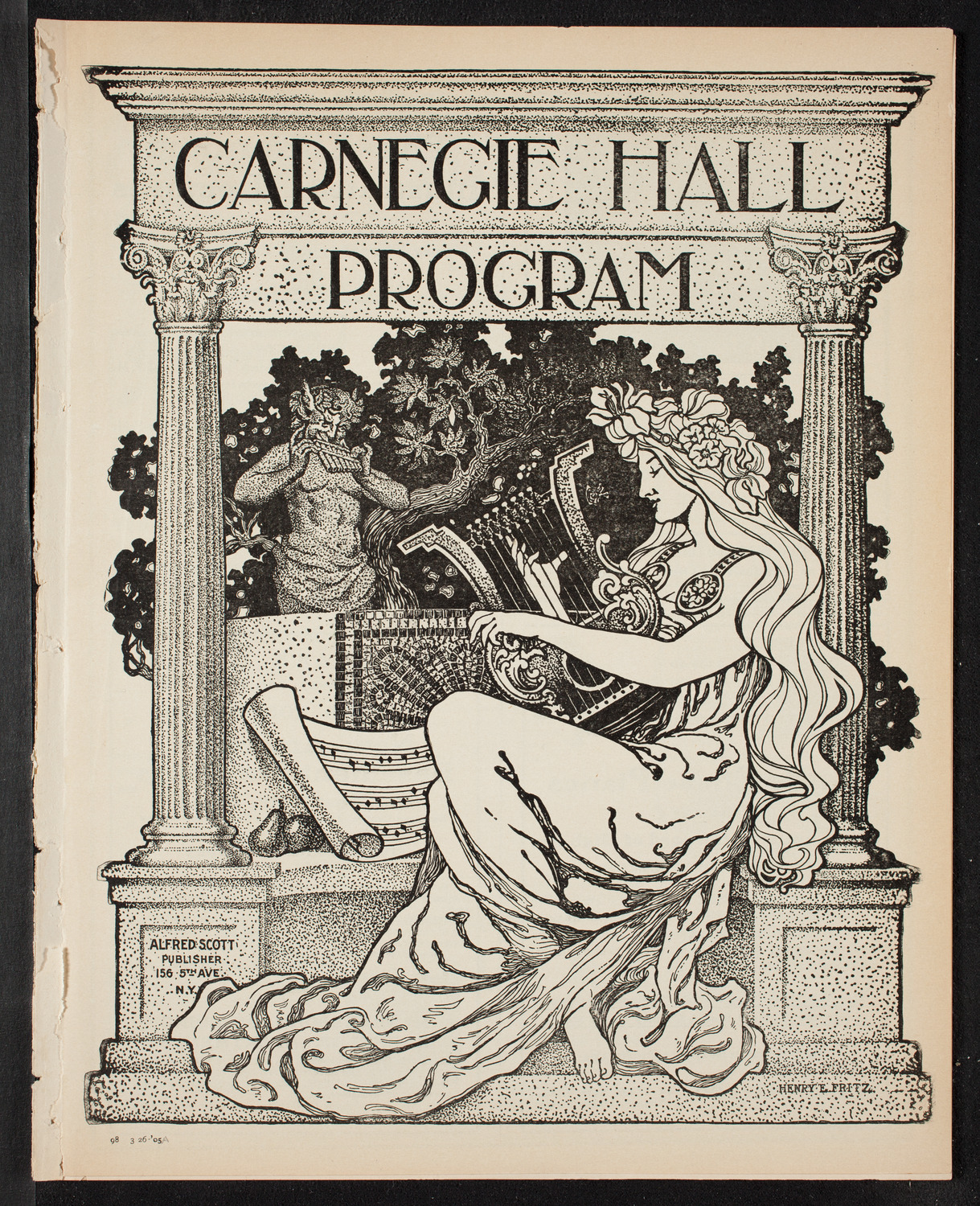 Gunnar Wennerberg Memorial Chorus, March 26, 1905, program page 1