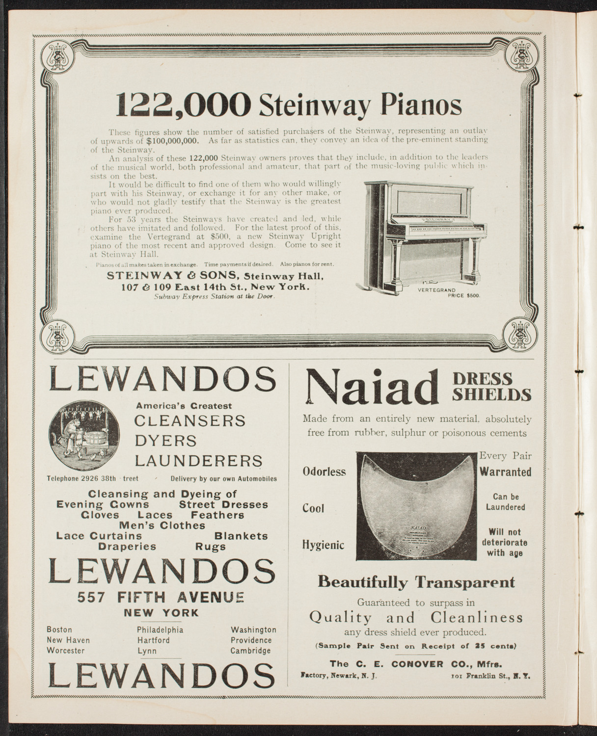 New York Festival Chorus and Orchestra, April 7, 1907, program page 4