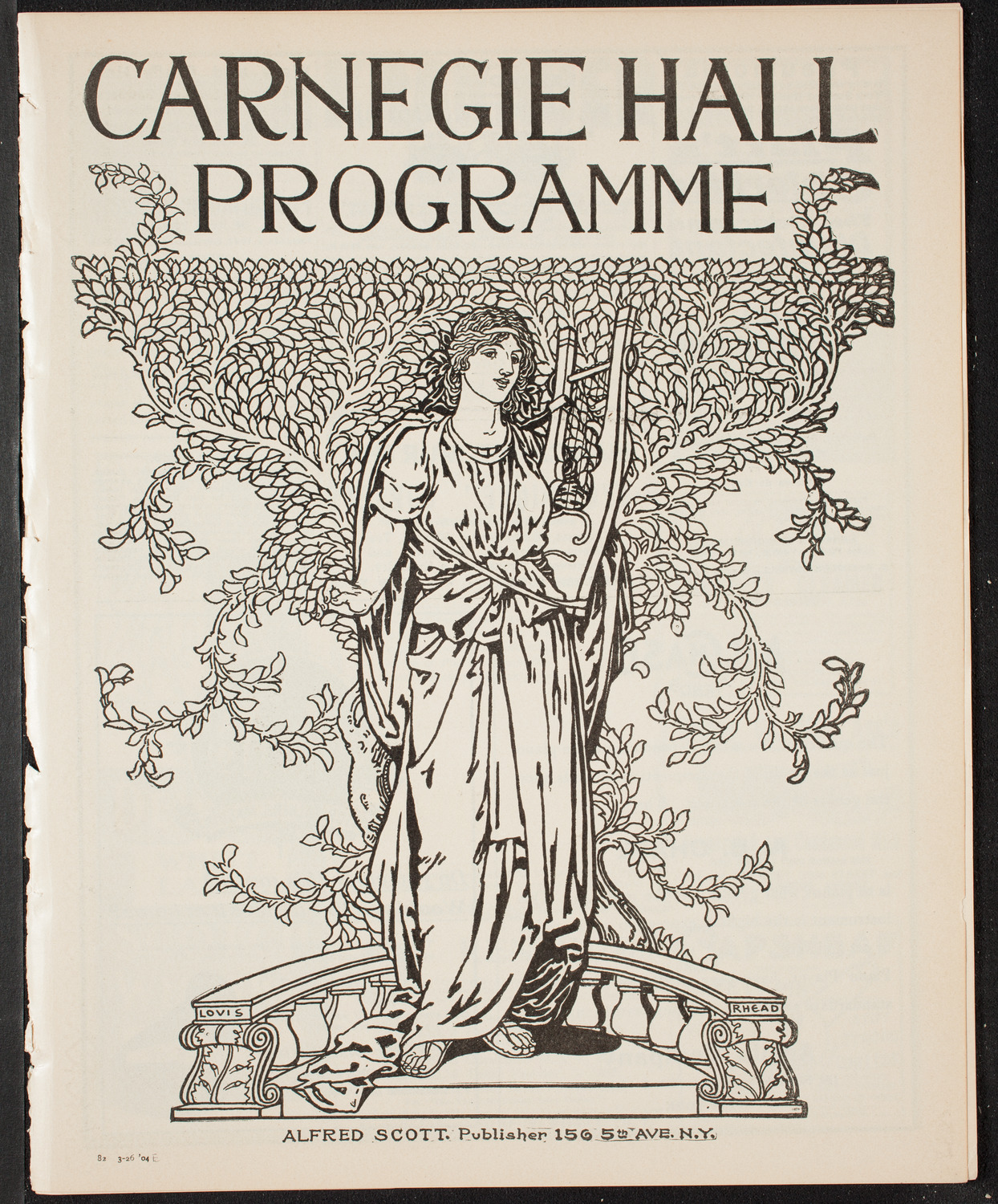 Richard Strauss with New York Philharmonic, March 26, 1904, program page 1