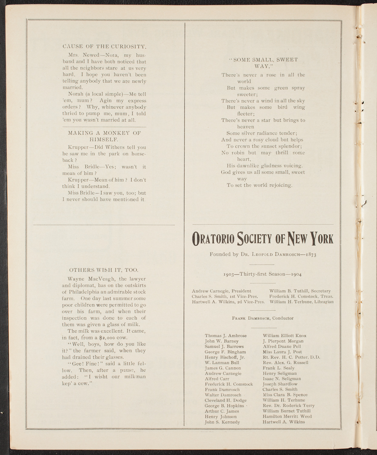 Graduation: College of the City of New York, June 23, 1904, program page 8