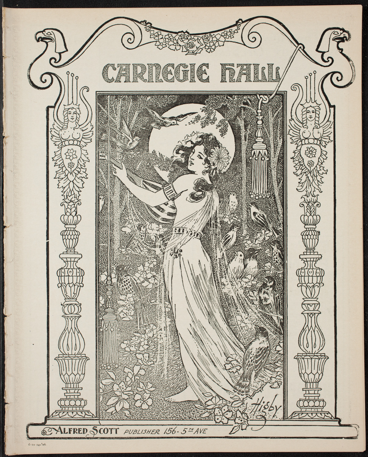 Ruggero Leoncavallo and La Scala Orchestra, October 14, 1906, program page 1