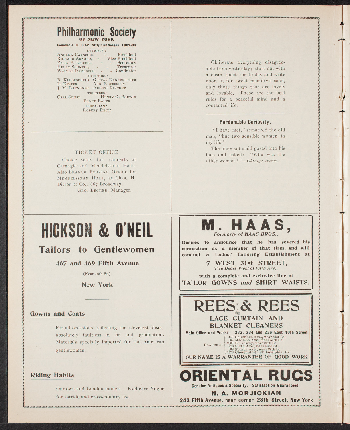 Graduation: New York College of Dentistry, May 18, 1903, program page 8