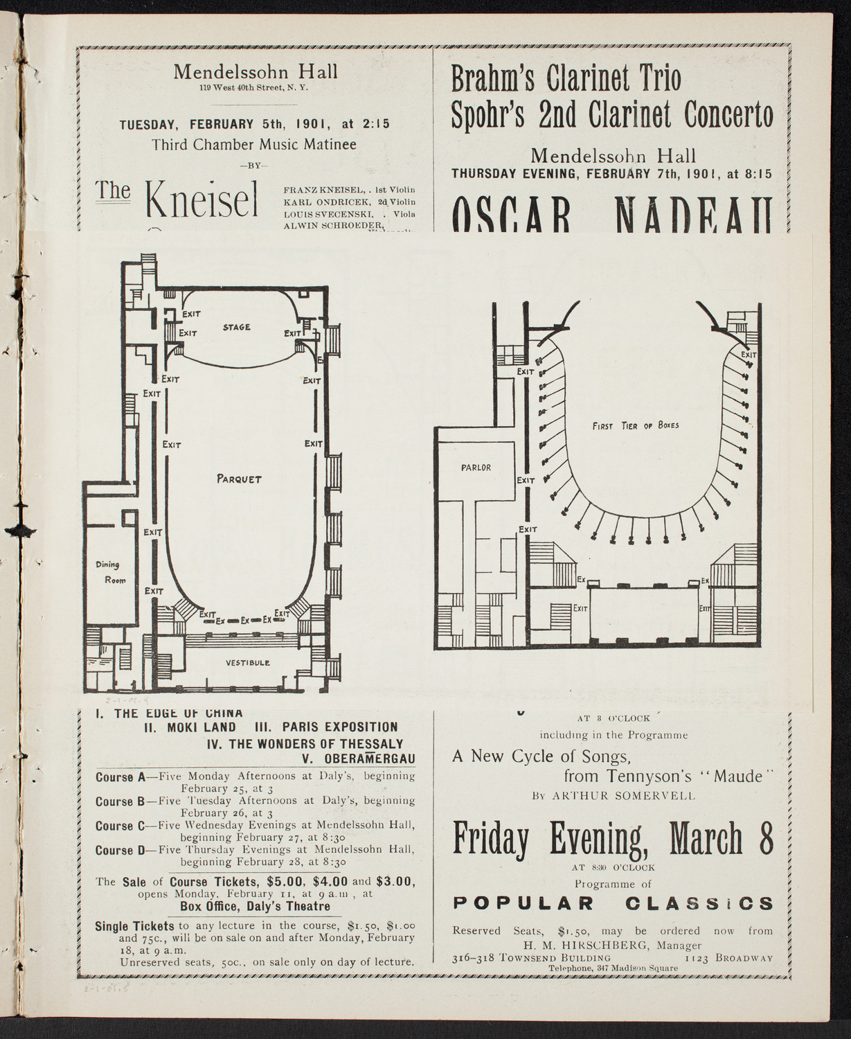 New York Philharmonic, February 1, 1901, program page 7