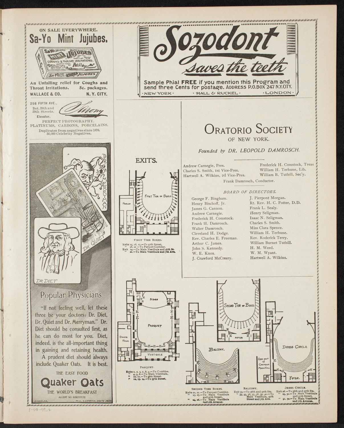 Symphony Concert for Young People, January 28, 1899, program page 3