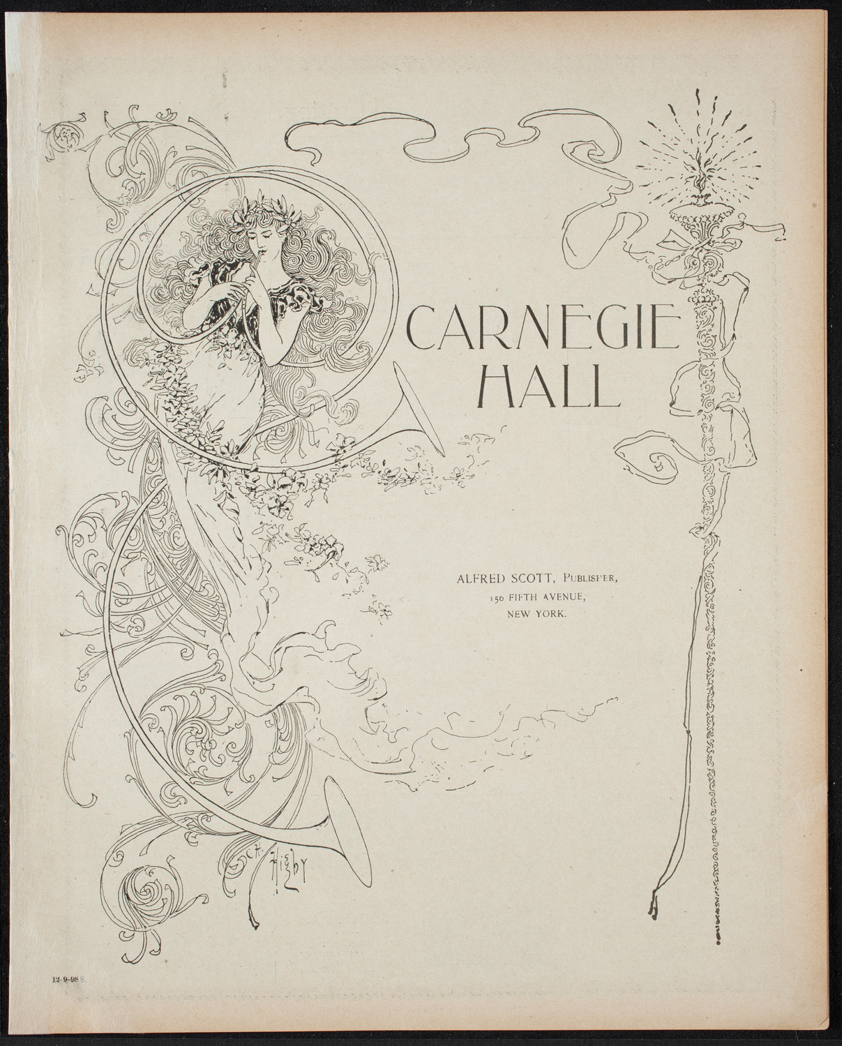 New York Banks' Glee Club, December 9, 1898, program page 1