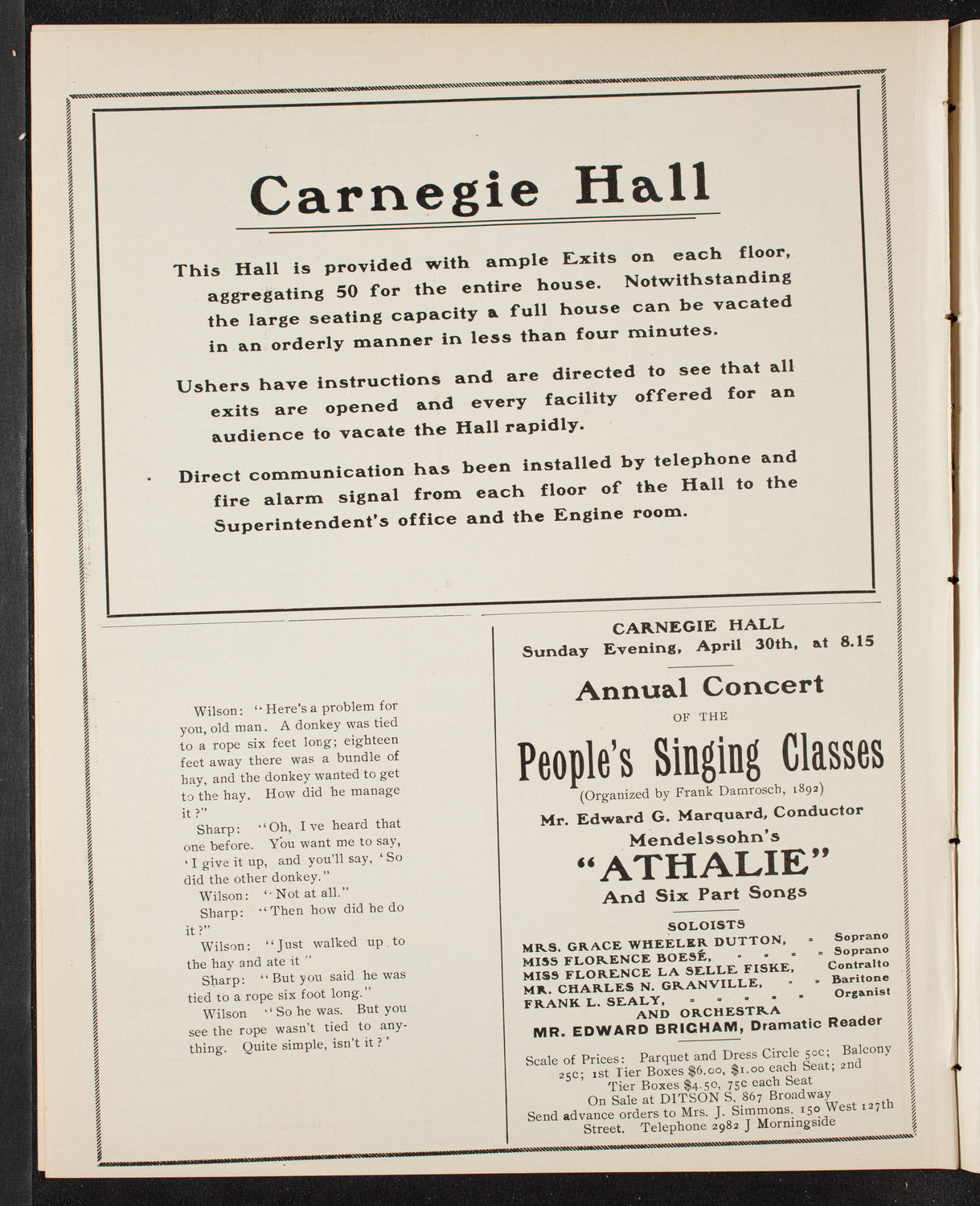 Graduation: College of Pharmacy of the City of New York, April 27, 1905, program page 10