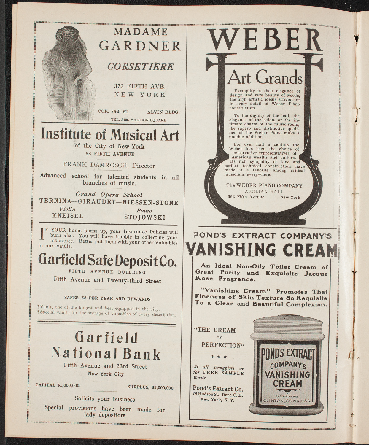 New York Symphony Orchestra, March 1, 1910, program page 6