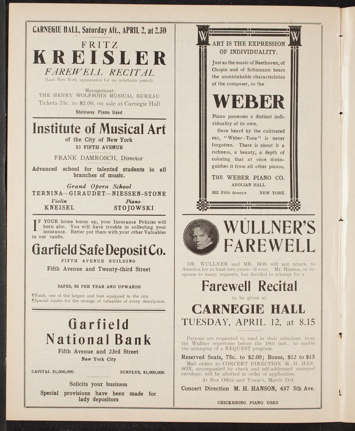 Boston Symphony Orchestra, March 24, 1910, program page 6