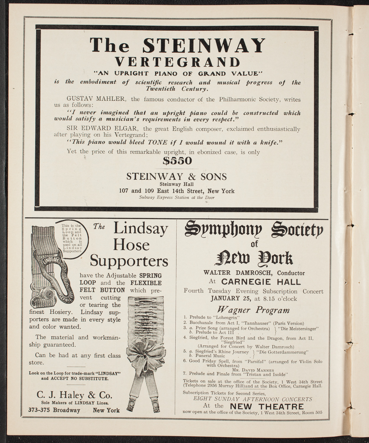 Burton Holmes Travelogue: Egypt, January 23, 1910, program page 4