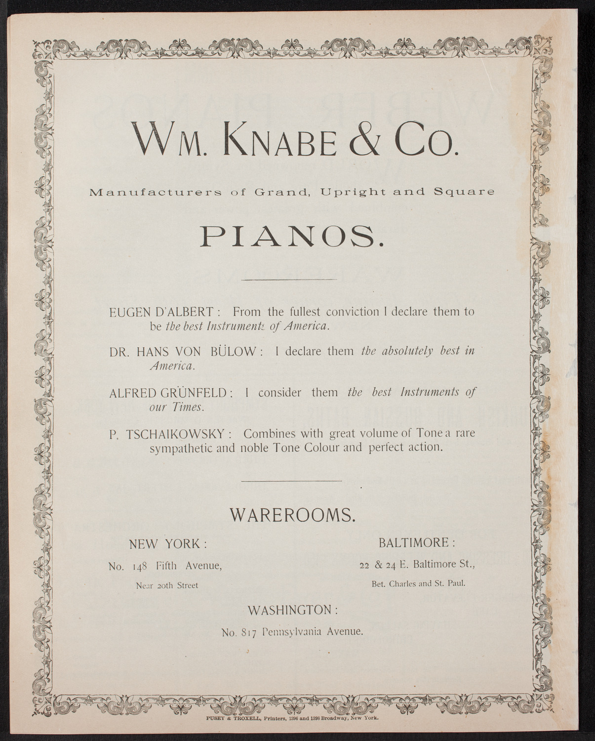 Madame Lineff's Russian Choir, December 21, 1892, program page 8